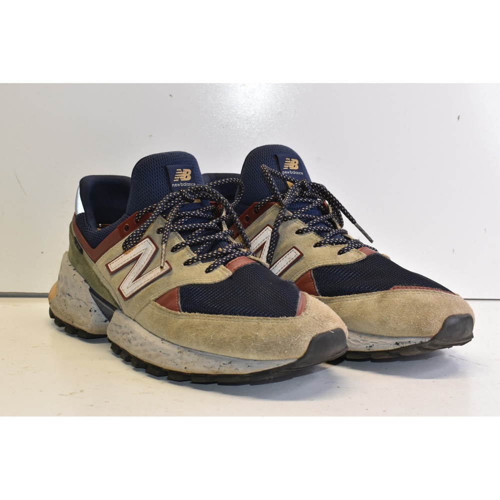 New Balance 574 Sport V2 Sport Sneakers Tan Navy Mens 11 MS574LTA Suede Mesh - Picture 5 of 8